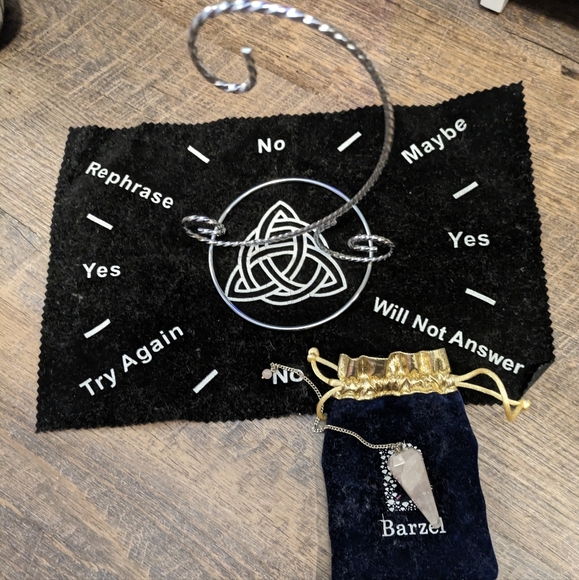 Pendulum set Matt /w Crystal pendulum - Picture 1 of 1